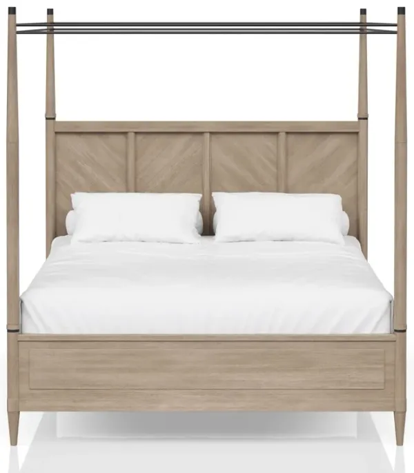 Transitional Styling Canopy Bed