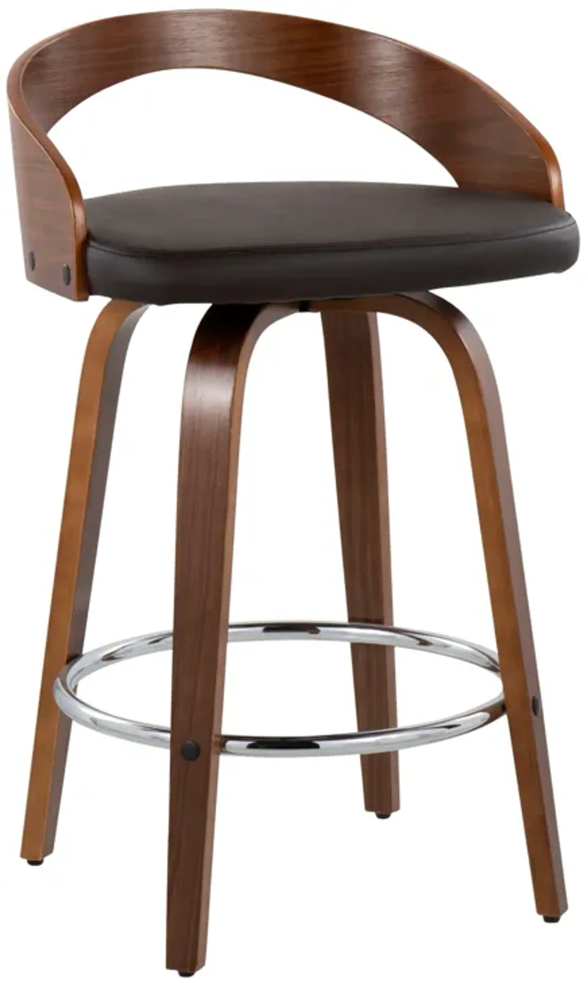 Grotto Mid Century Modern Counter Stool With Swivel Set Of 2 Bel ...