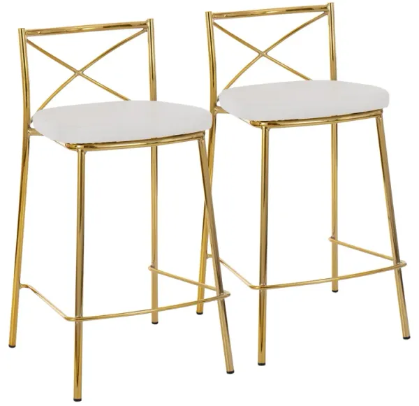 Modern Charlotte - Contemporary Fixed Height Counter Stool (Set of 2)