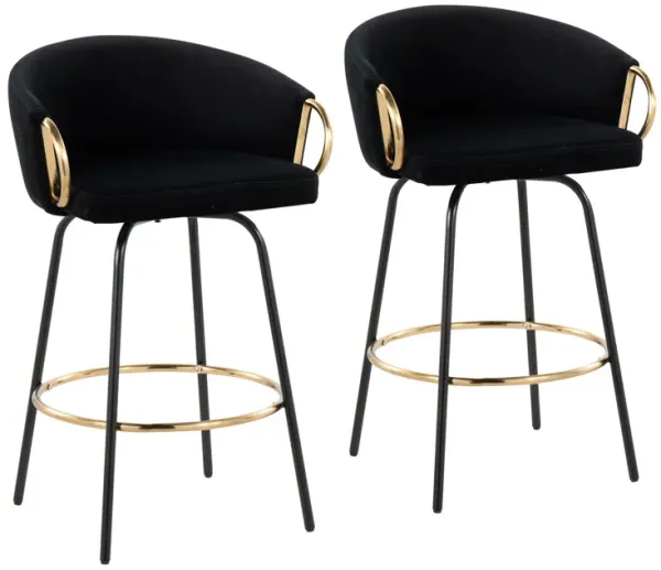Claire - Contemporary / Glam Counter Stool (Set of 2)
