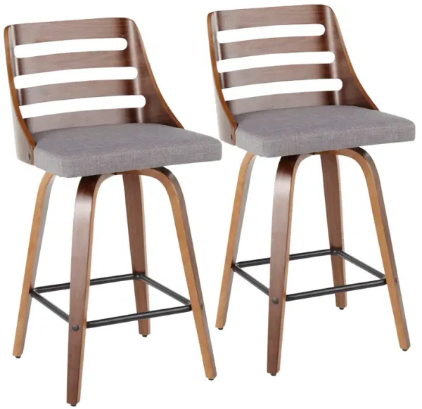 Trevi - Mid Century Modern Counter Stool (Set of 2)