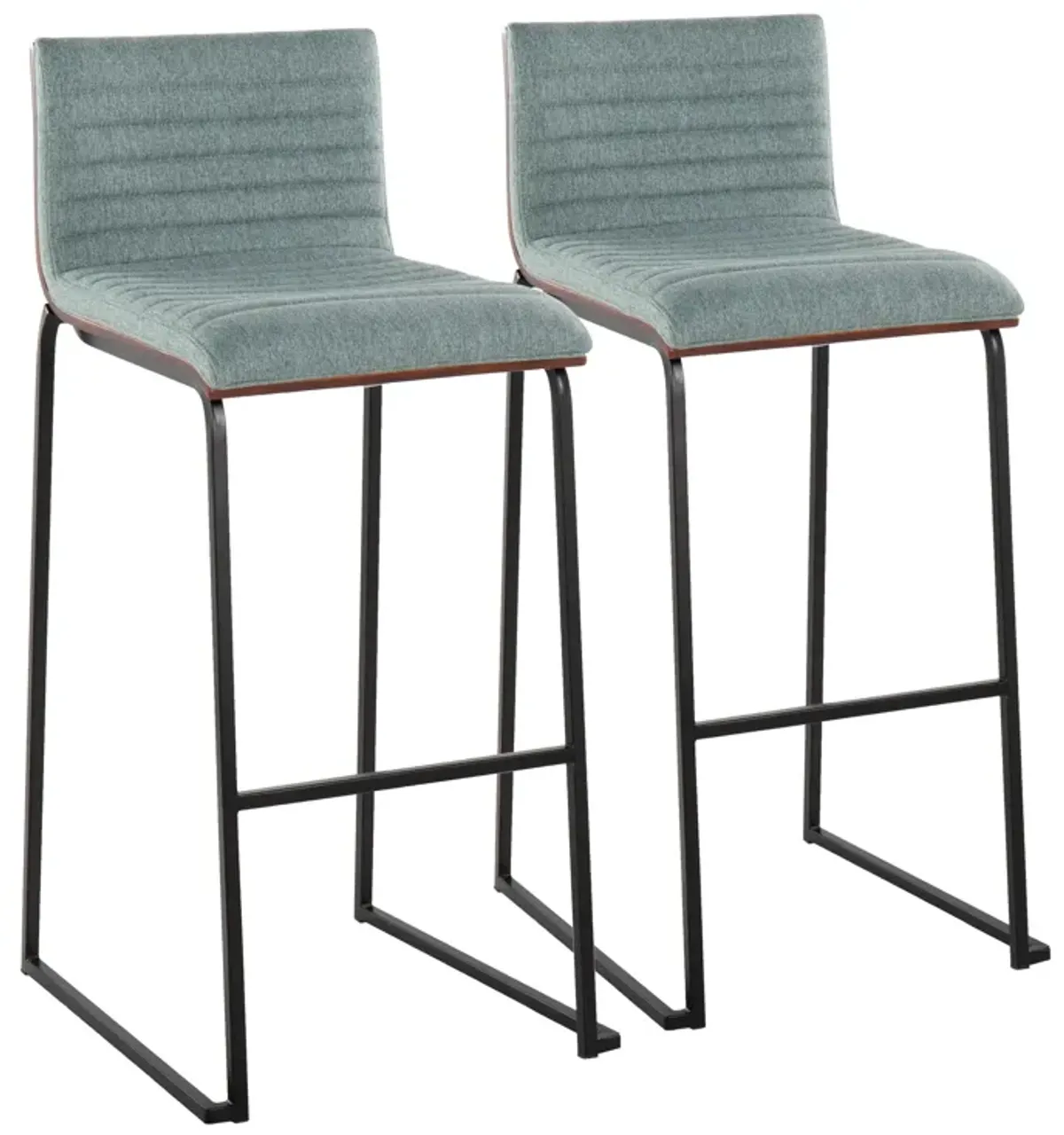 Mason Mara - Contemporary, Fixed Height Barstool (Set of 2)