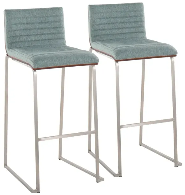 Mason Mara - Contemporary Fixed Height Barstool (Set of 2)