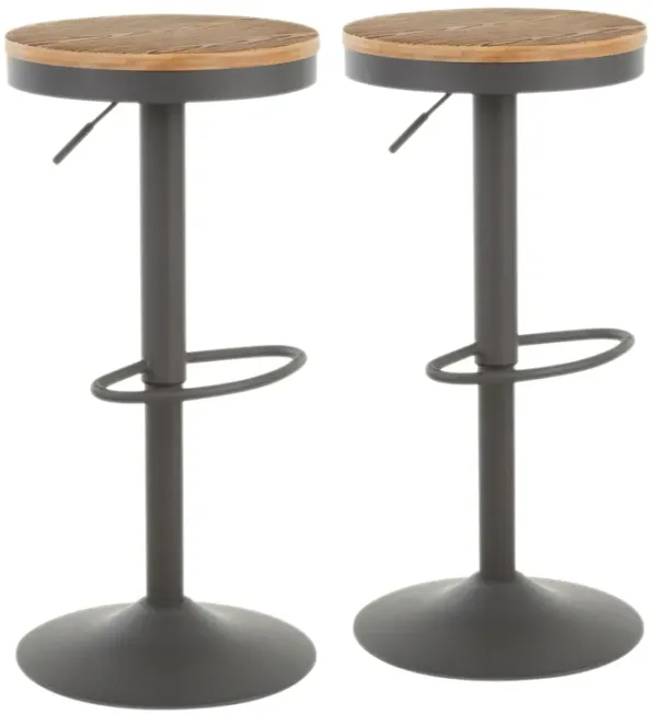 Dakota - Industrial Adjustable Barstool (Set of 2)