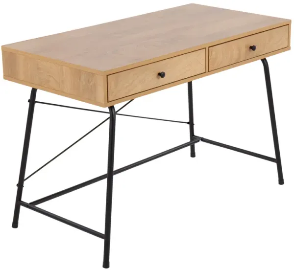 Casper - Industrial Desk - Black / Brown
