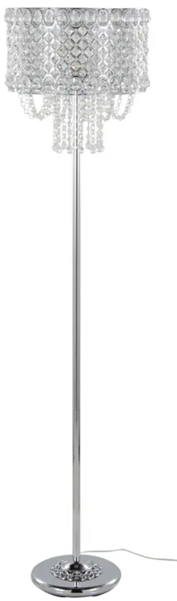 Droplet - Contemporary Floor Lamp - Polished Chrome / Clear