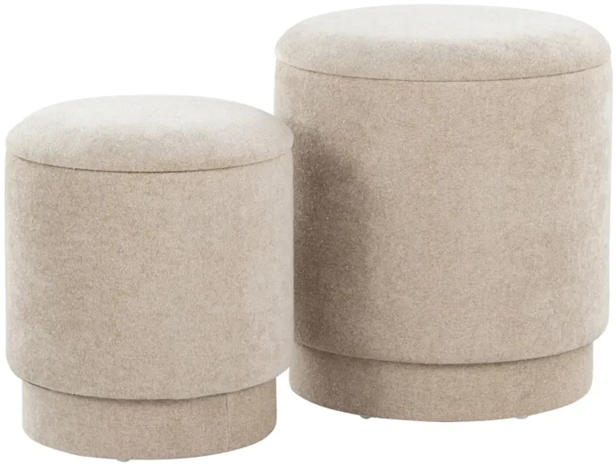 Marla - Upholste Contemporary Ottoman Set