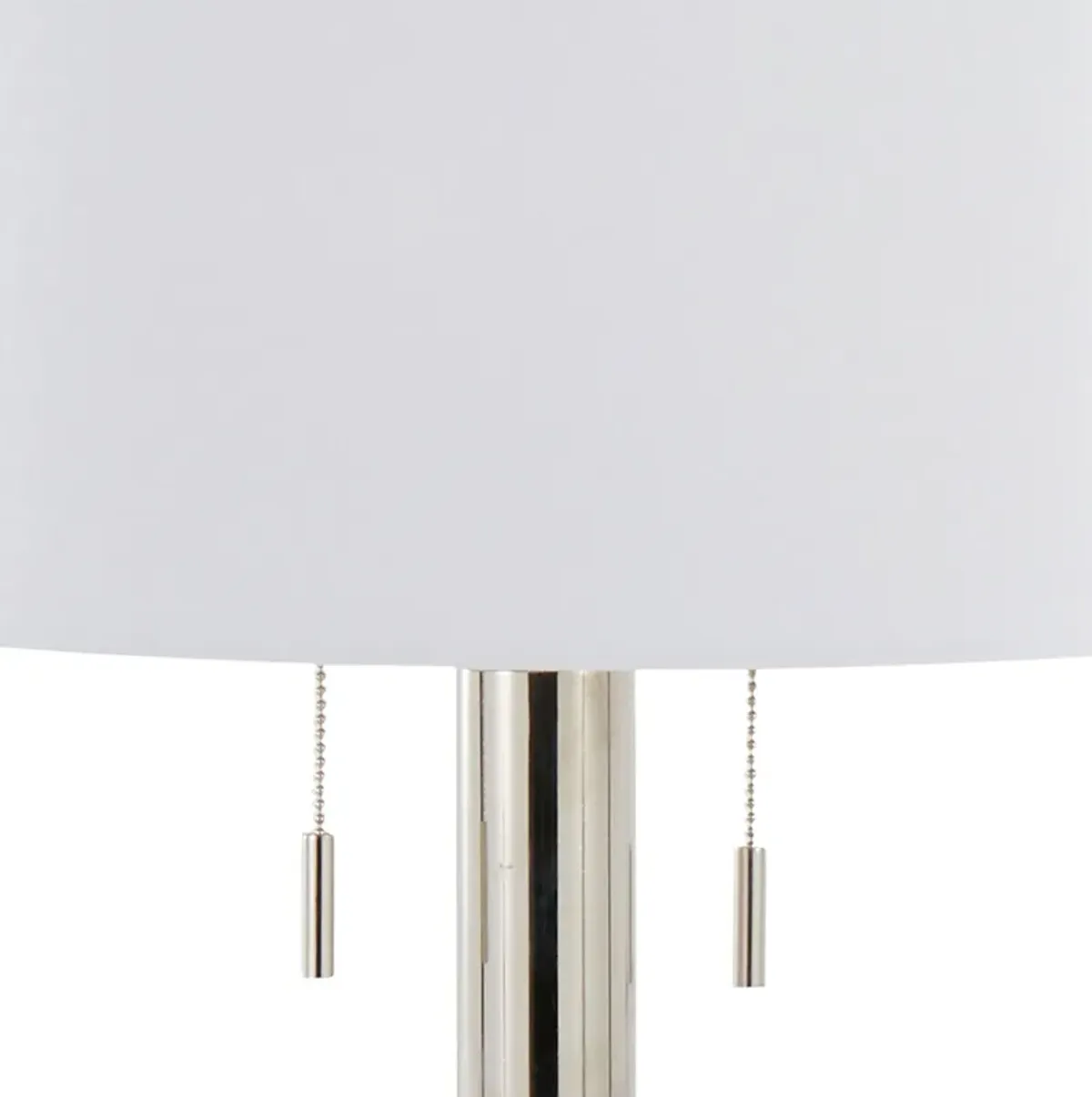 Master - 29" Contemporary Table Lamp (Set of 2) - Polished Nickel / White