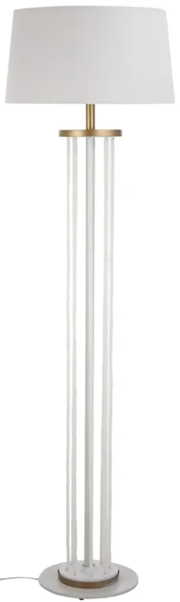 Rope Contemporary Floor Lamp - Natural / White