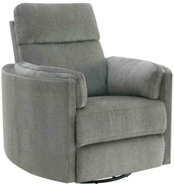 Sagen - Chenille Glider Recliner With Swivel