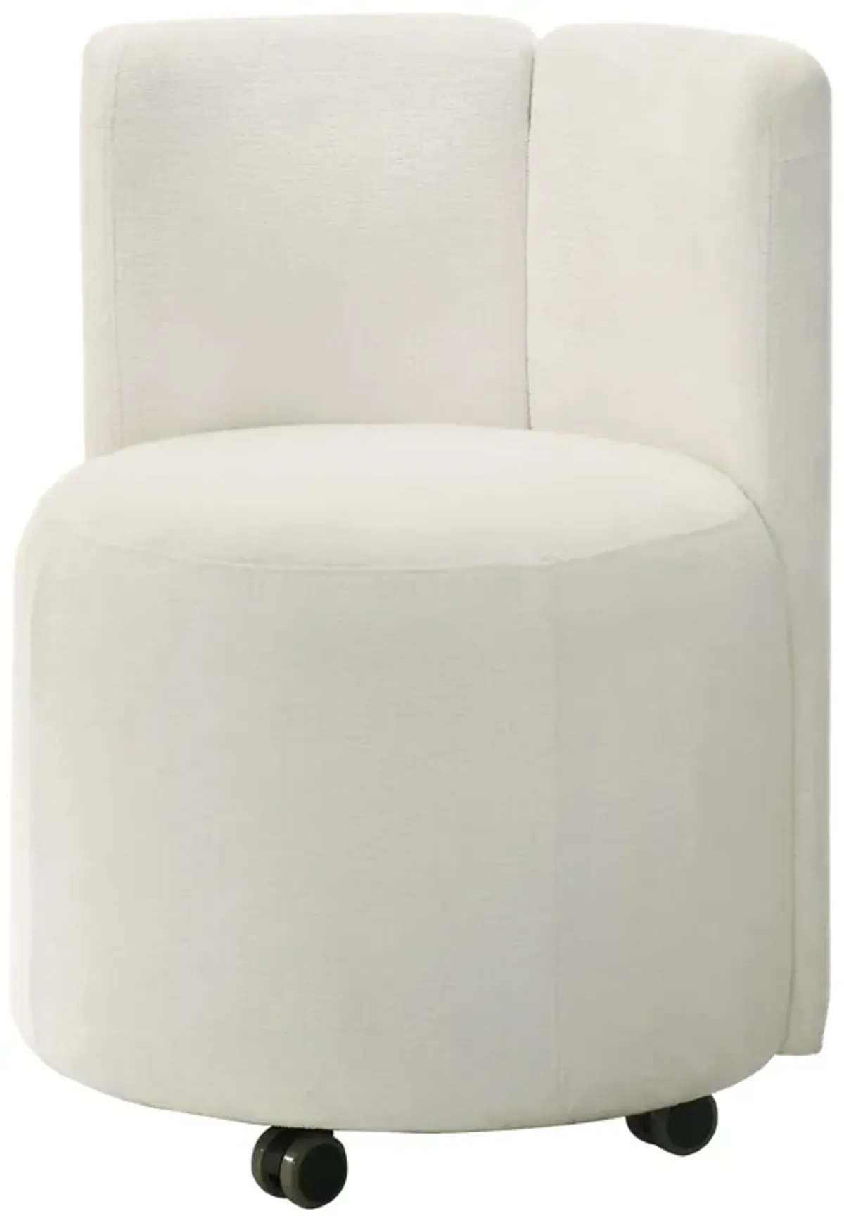 Blayde - Chenille Side Chair With Swivel (Set of 2) - White