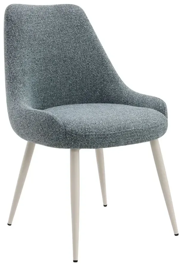 Laela - Boucle Bone Table Side Chair - Light Blue