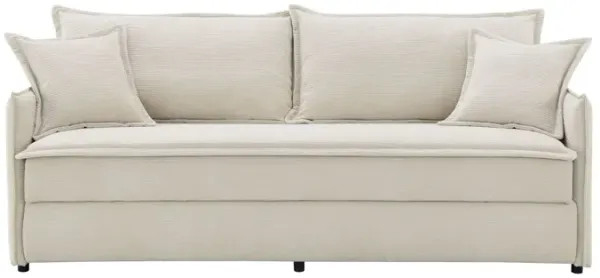 Elisea - Sleeper Sectional Sofa With 2 Toss Pillows - Beige