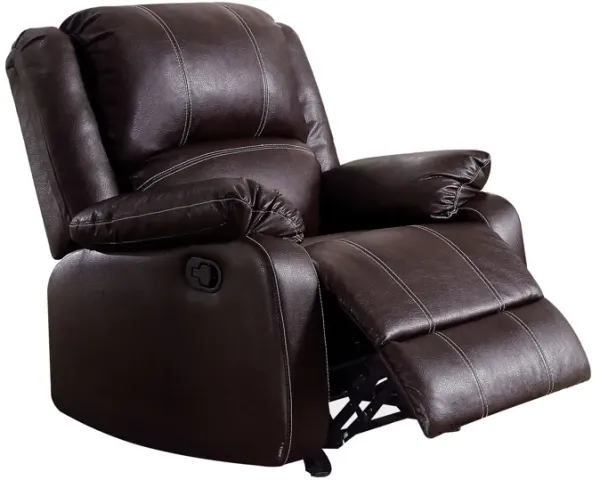 Zuriel - Synthetic Leather Motion Rocker Recliner - Brown
