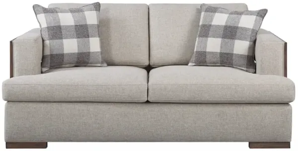 Niamey - Loveseat With 2 Toss Pillows - Walnut