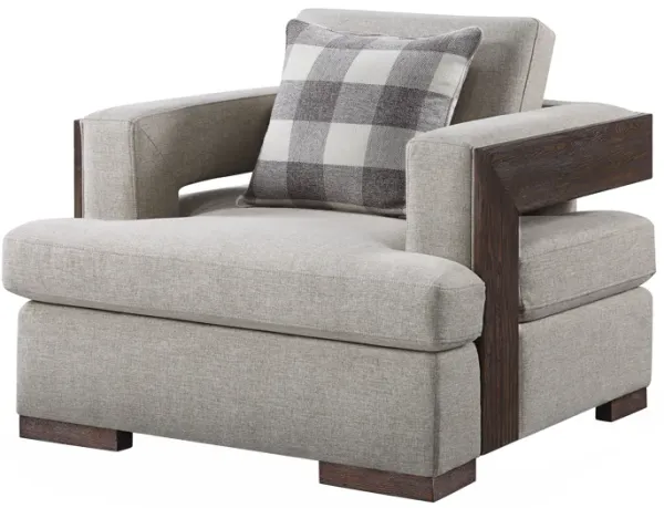 Niamey - Chair With 1 Toss Pillow - Walnut