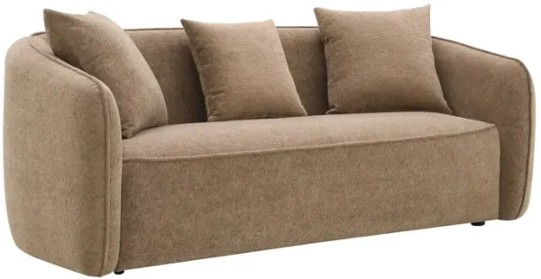 Keith - Chenille Sofa With 3 Matching Color Toss Pillows