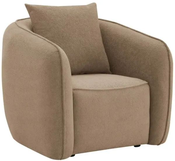 Keith - Chenille Chair With 1 Matching Color Toss Pillows