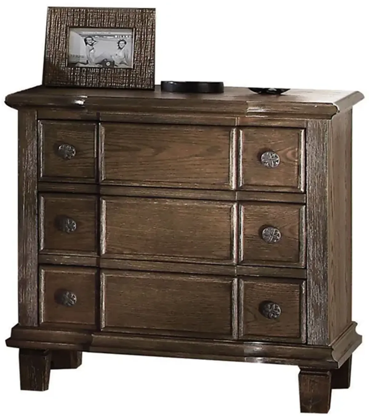 Baudouin - Weathered Nightstand - Oak