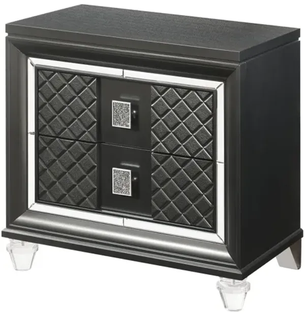 Sawyer - Metallic Nightstand - Gray
