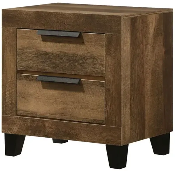 Morales - Rustic Nightstand - Oak