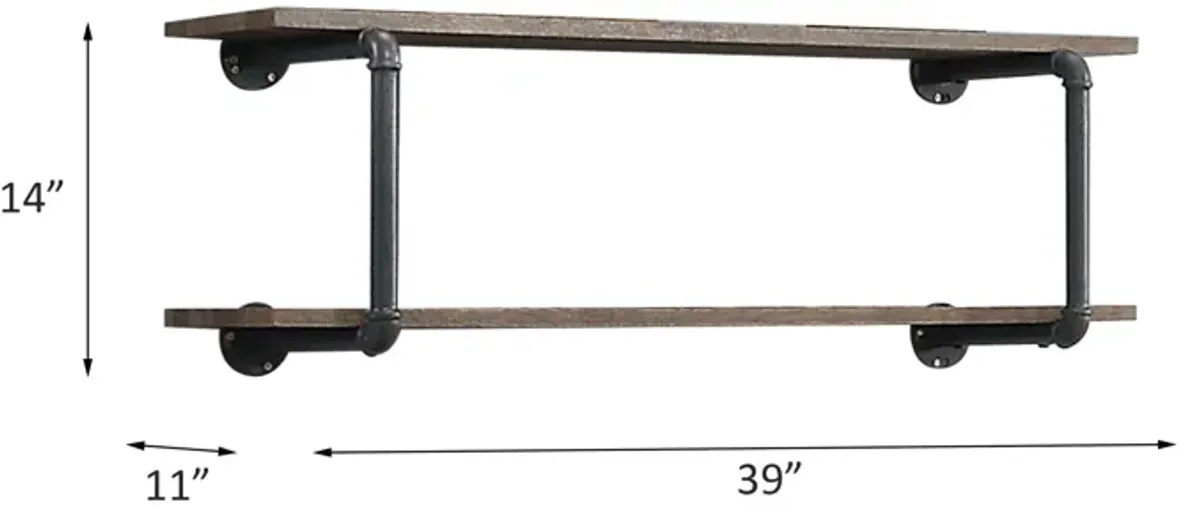 Brantley - Antique Wall Rack - Oak