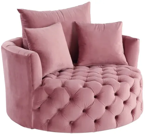 Zunyas - Velvet Accent Chair With Swivel