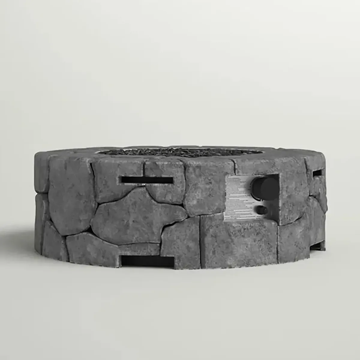 Fiber Reinforced Outdoor Fire Pit - Stone Gray