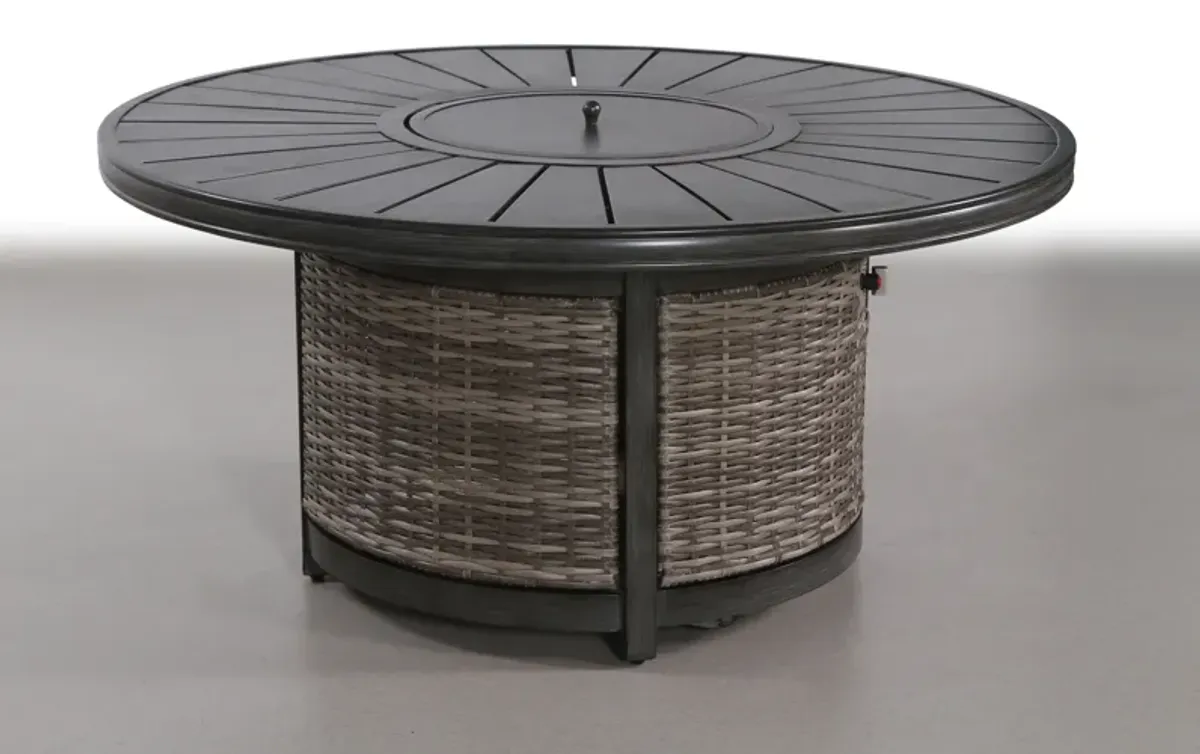 Propane Outdoor Fire Pit Table - Brown