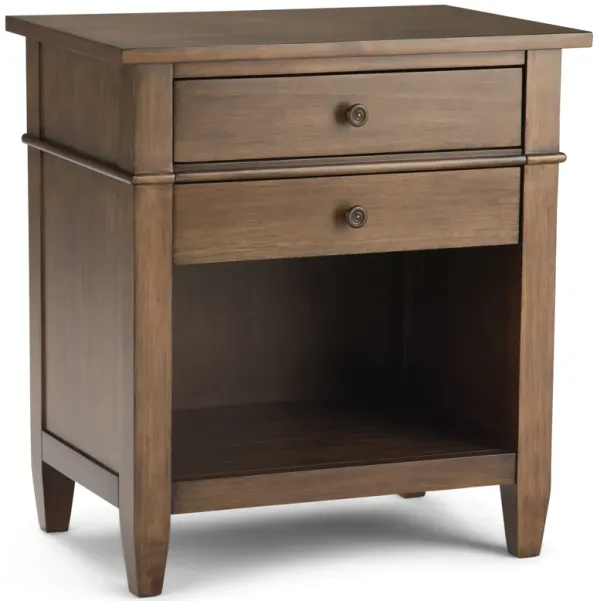 Carlton - Bedside Table - Rustic Natural Aged Brown