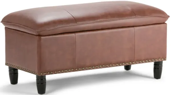 Emily - Storage Ottoman - Cognac