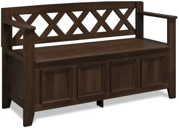 Amherst - Entryway Storage Bench - Natural Aged Brown