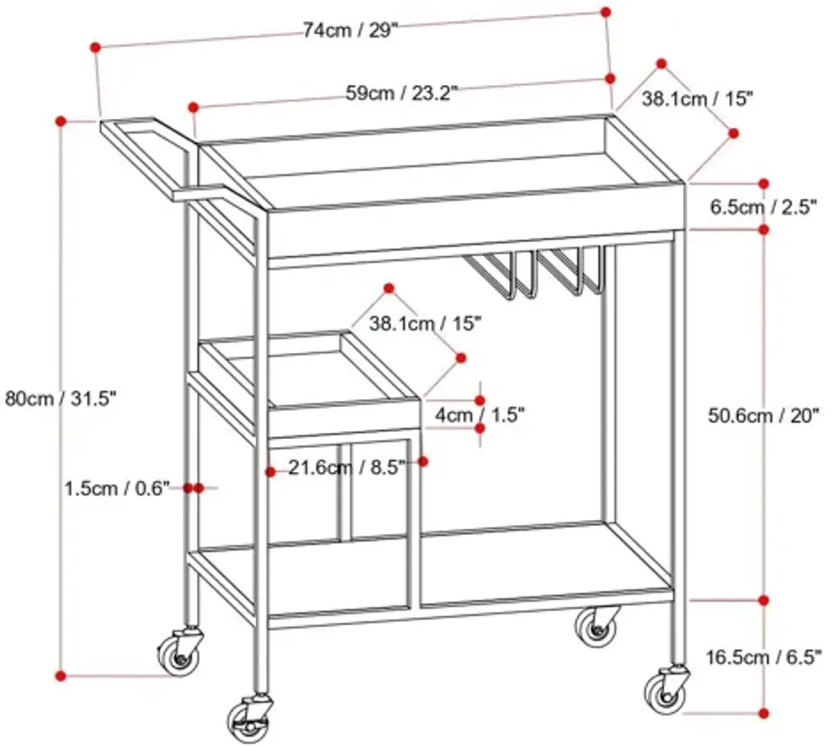 Barnes - Bar Cart - Natural