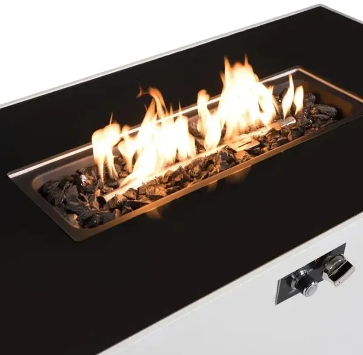 Rectangular Fire Pit With Frame Elegant Design