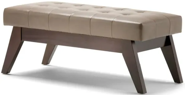 Draper - Upholstered Mid Century Tufted Ottoman Bench