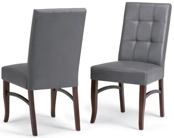 Ezra - Deluxe Dining Chair (Set of 2) - Stone Gray