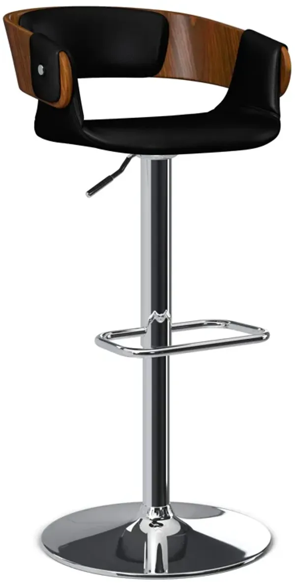 Farrell - Adjustable Swivel Bar Stool - Black