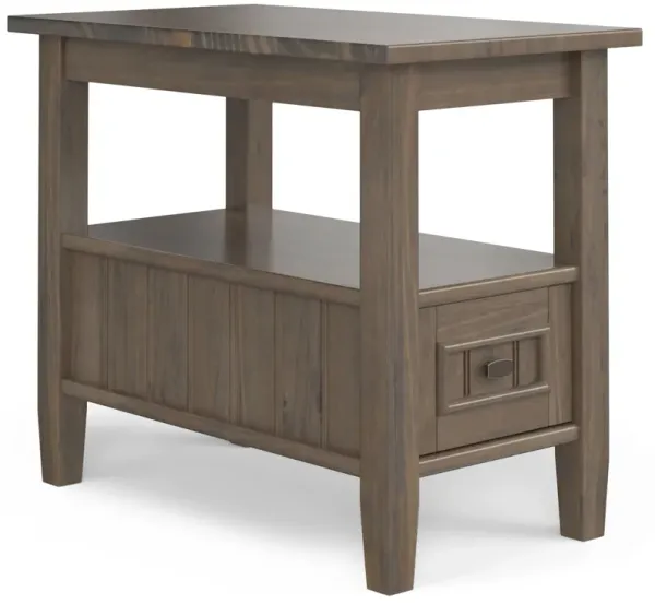 Lev - Narrow End Table - Smoky Brown