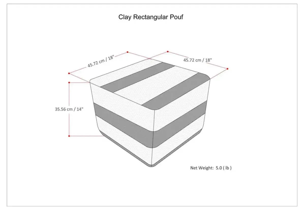 Clay - Square Pouf, Upholstered