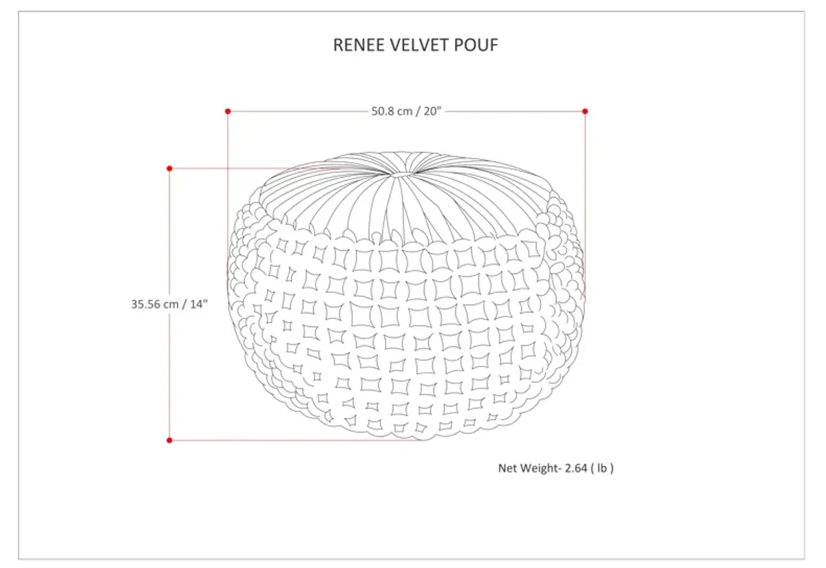 Renee - Handcrafted Round Pouf