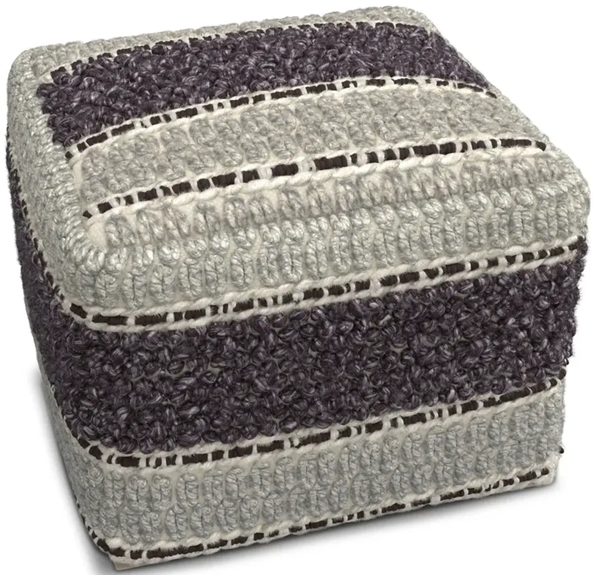 Grady - Handcrafted Square Pouf