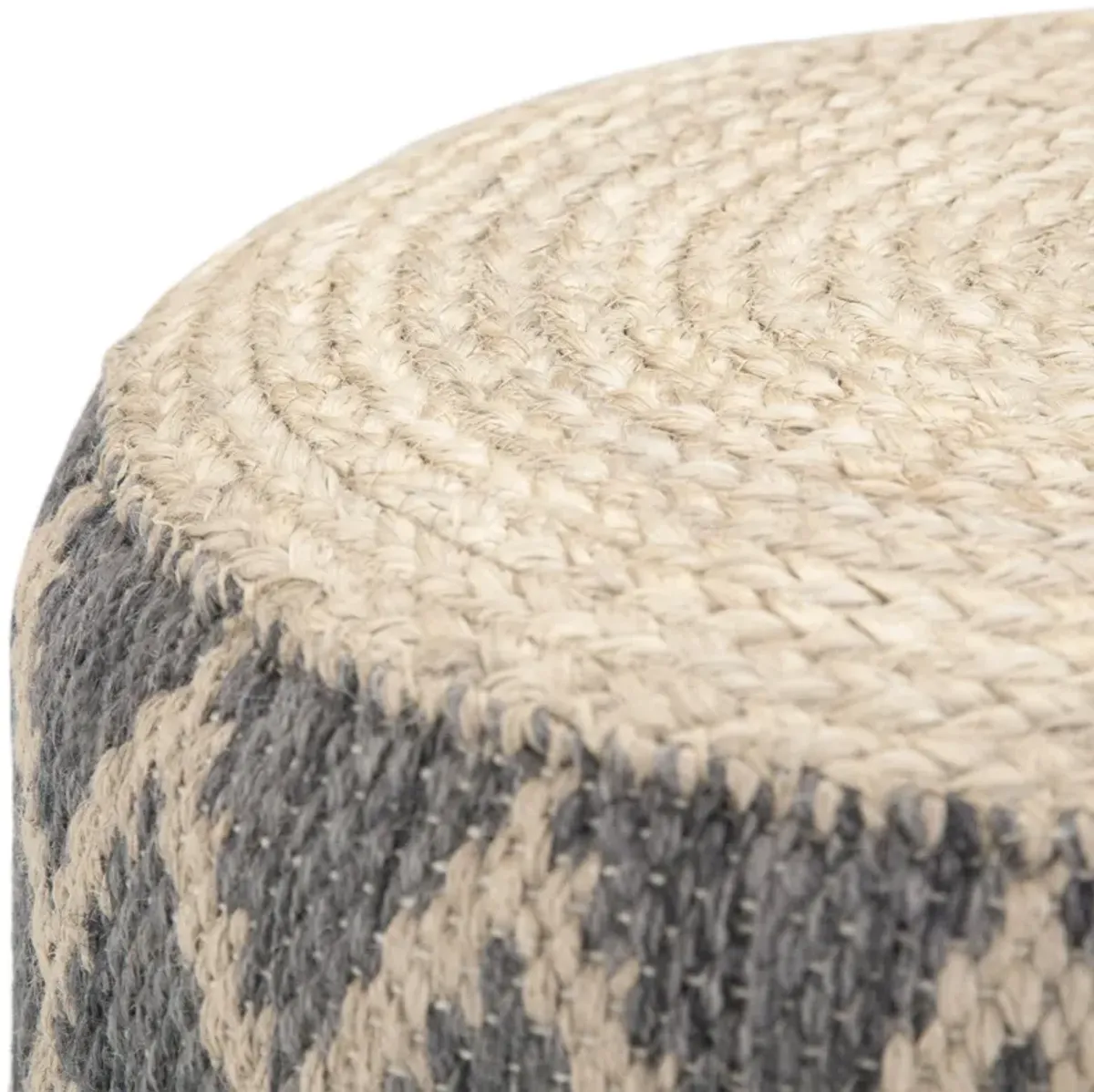 Edgeley - Handcrafted Round Pouf