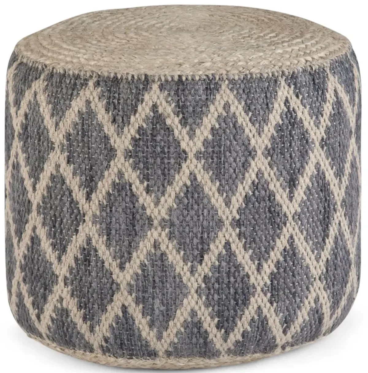 Edgeley - Handcrafted Round Pouf