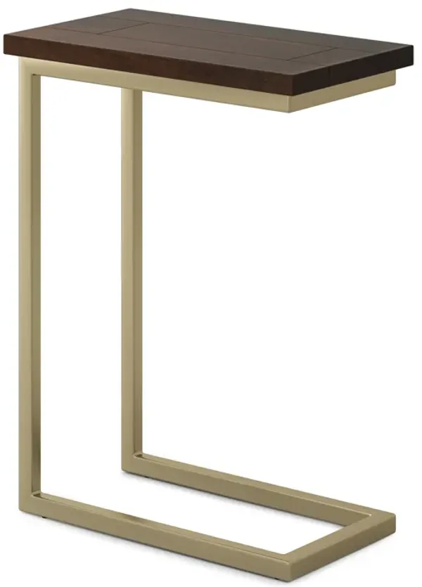 Skyler - C Side Table - Dark Brown / Gold