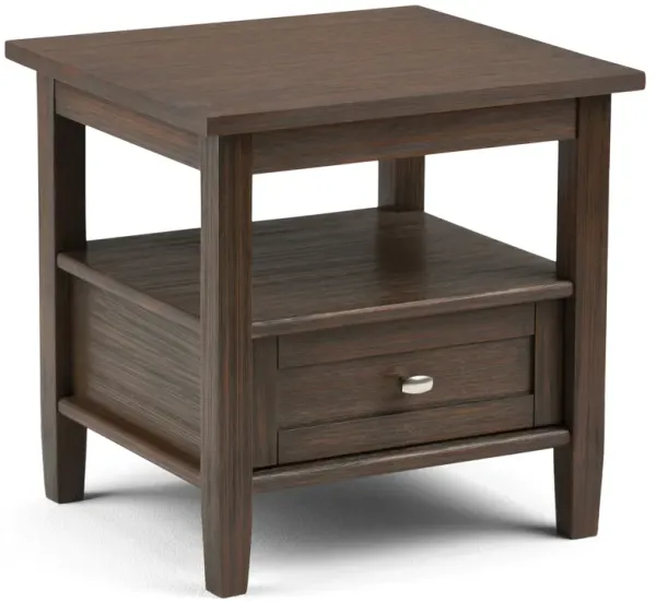 Warm Shaker - End Table - Farmhouse Brown