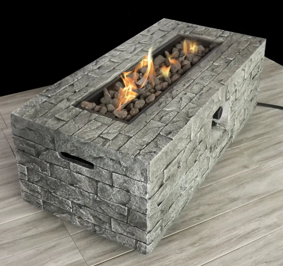 Reinforced - Propane / Gas Fire Pit Table - Stone Gray