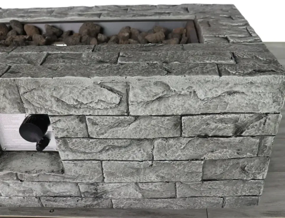 Reinforced - Propane / Gas Fire Pit Table - Stone Gray