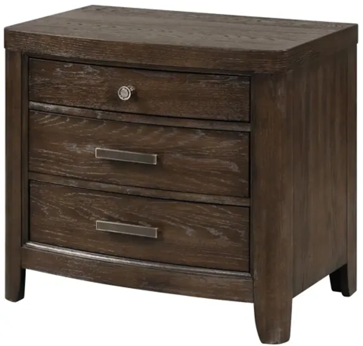 Two Drawer Nightstand - Antique Brown