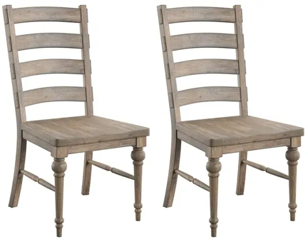 Ludin - Ladderback Dining Chairs, (Set of 2) - Taupe