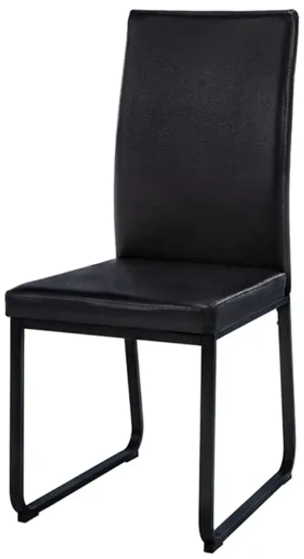Dining Chair Side Upholstered, For Dining Room (Set of 2) - Black